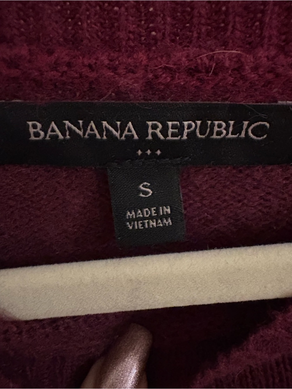Banana Republic Burgundy Knit Sweater Small Soft Crewneck - Picture 3 of 3
